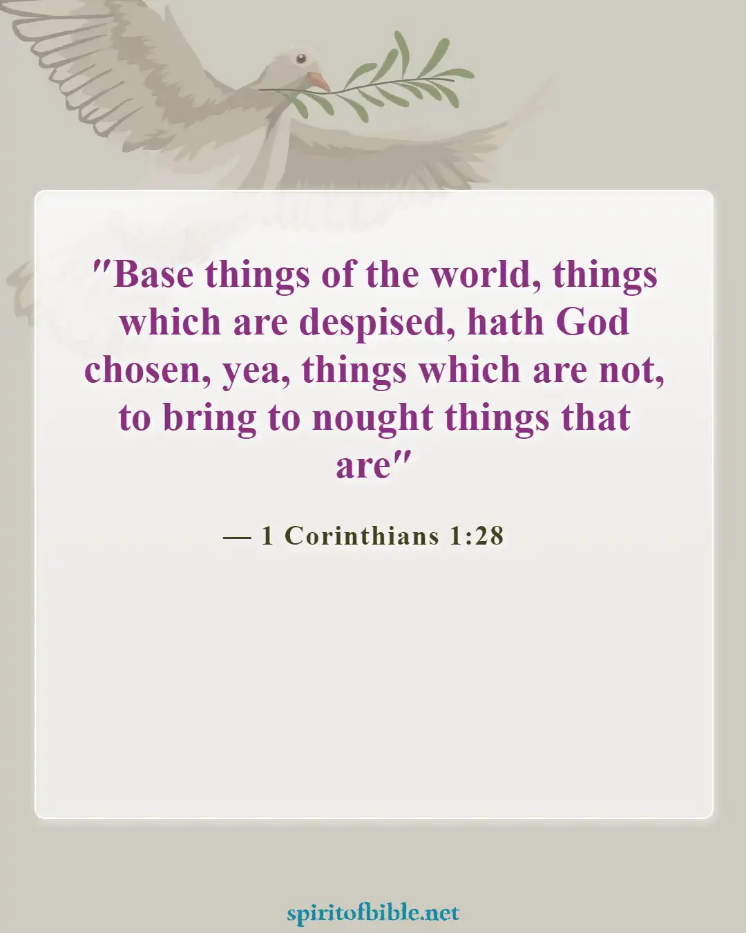 Bible Verses About Humbleness (1 Corinthians 1:28)