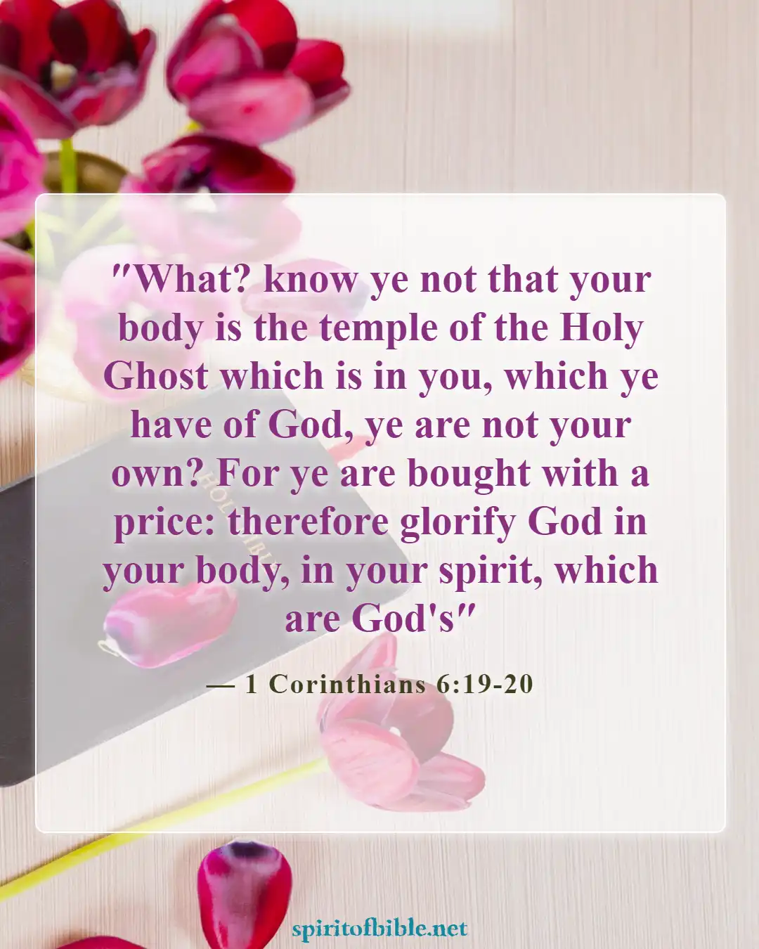 Bible Verses About Living For God (1 Corinthians 6:19-20)