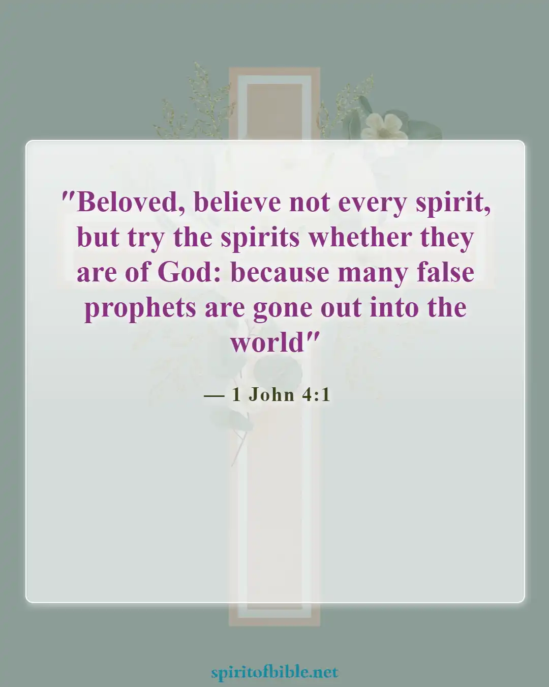 Bible Verses About Believing Lies (1 John 4:1)
