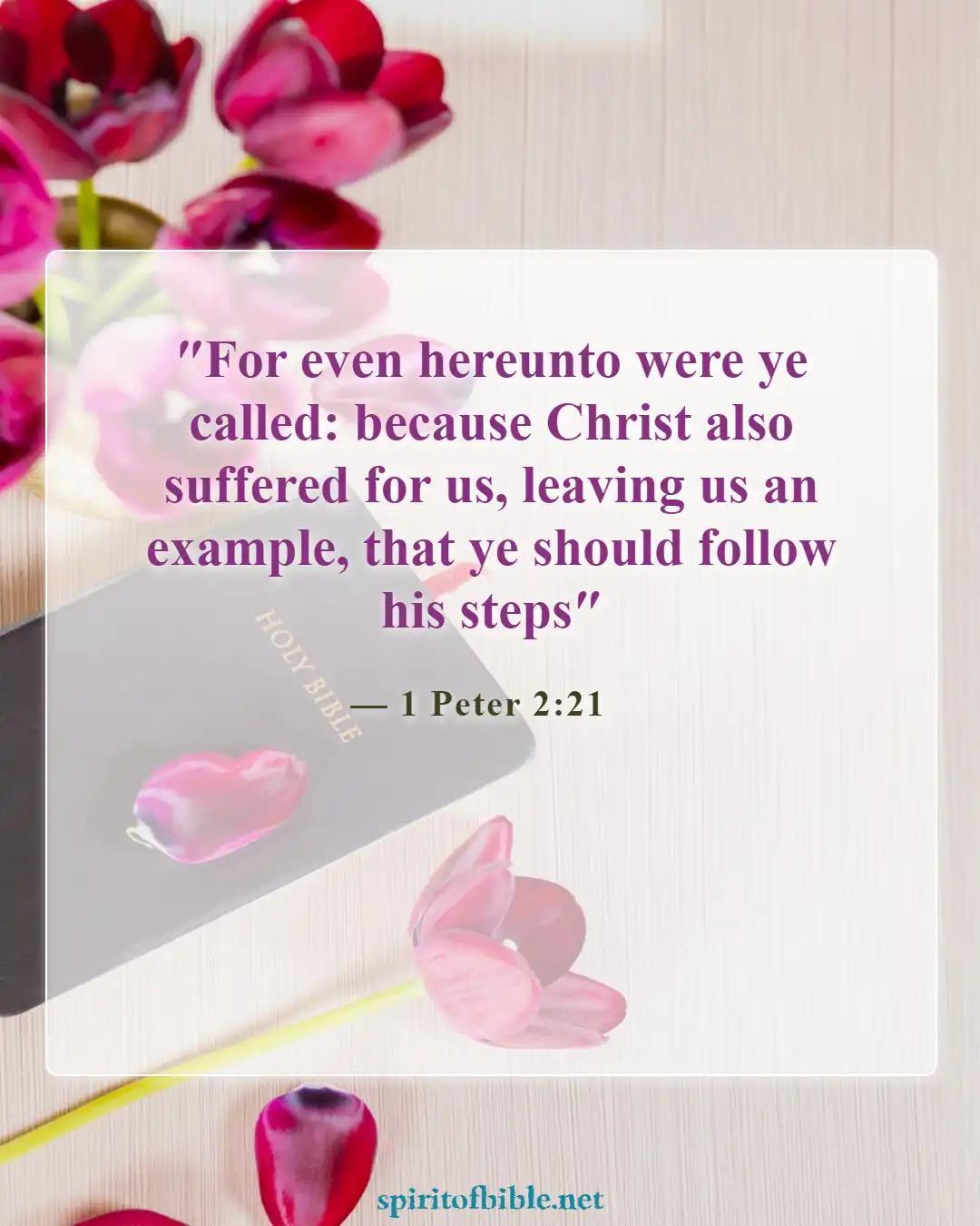 Bible Verses About Living For God (1 Peter 2:21)