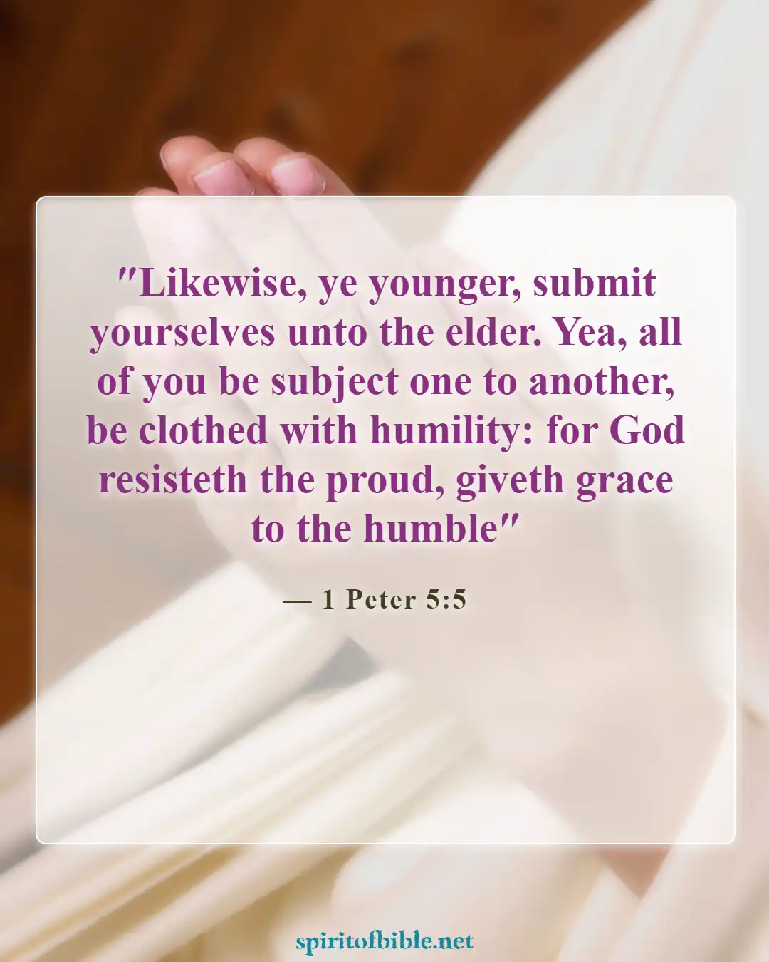 Bible Verses About Humbleness (1 Peter 5:5)