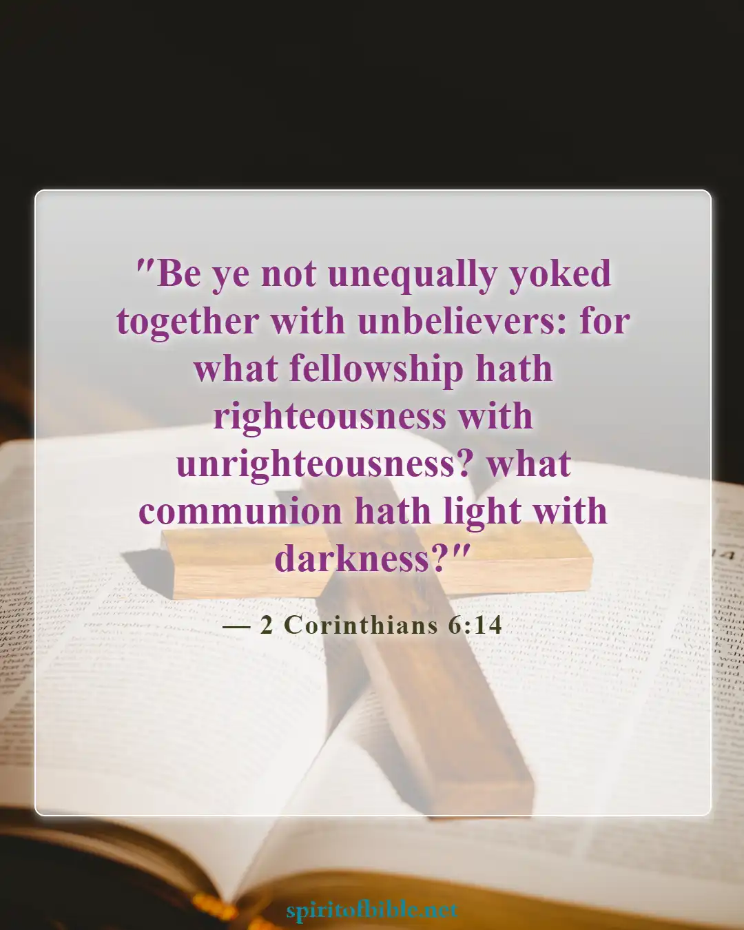 Bible Verses About Finding Your Soulmate (2 Corinthians 6:14)