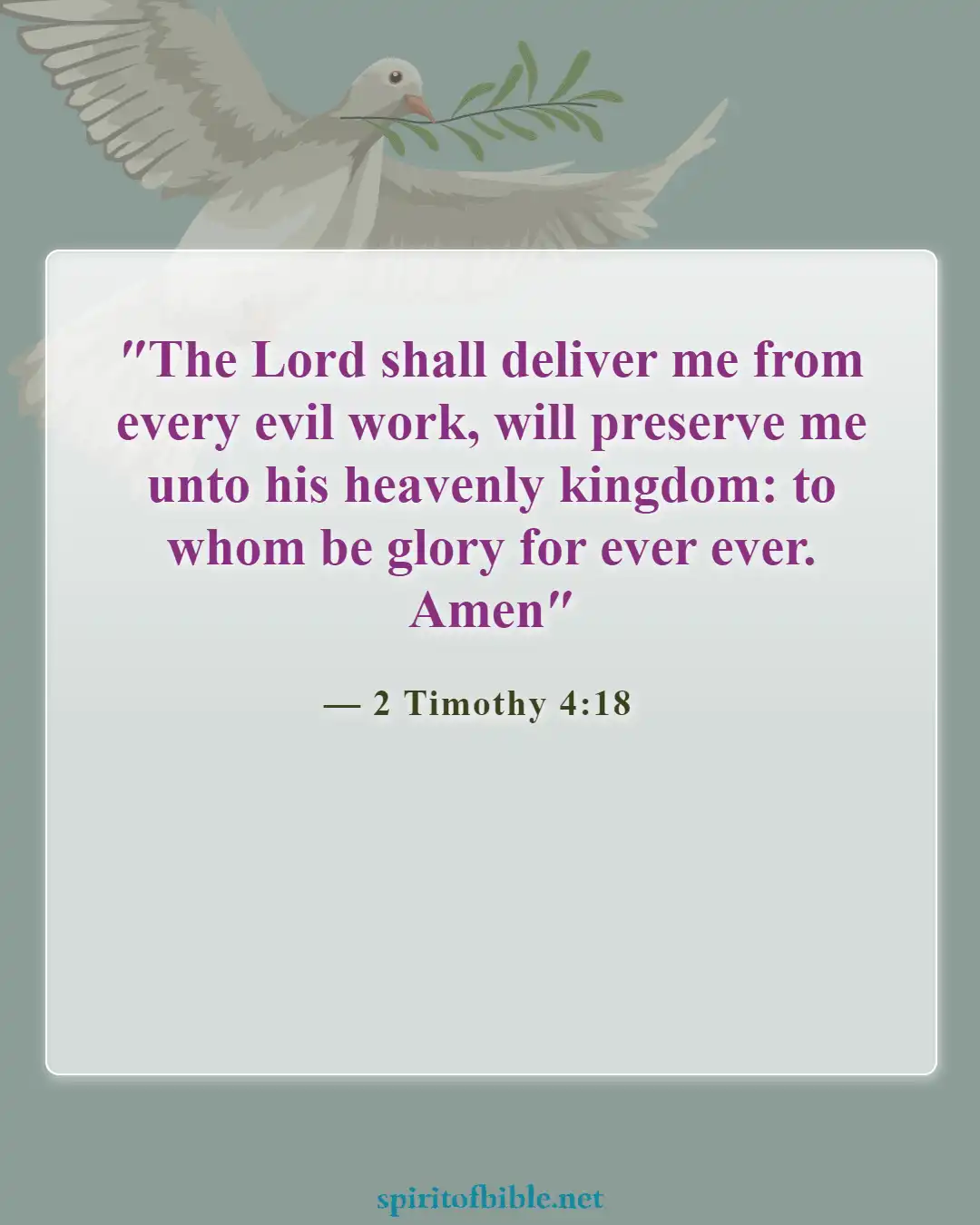 Bible Verses About Overcoming Devil (2 Timothy 4:18)