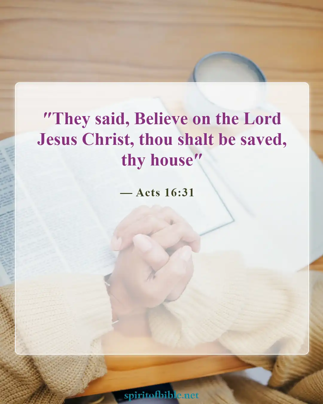 Bible Verses About Heaven and Eternal Life (Acts 16:31)