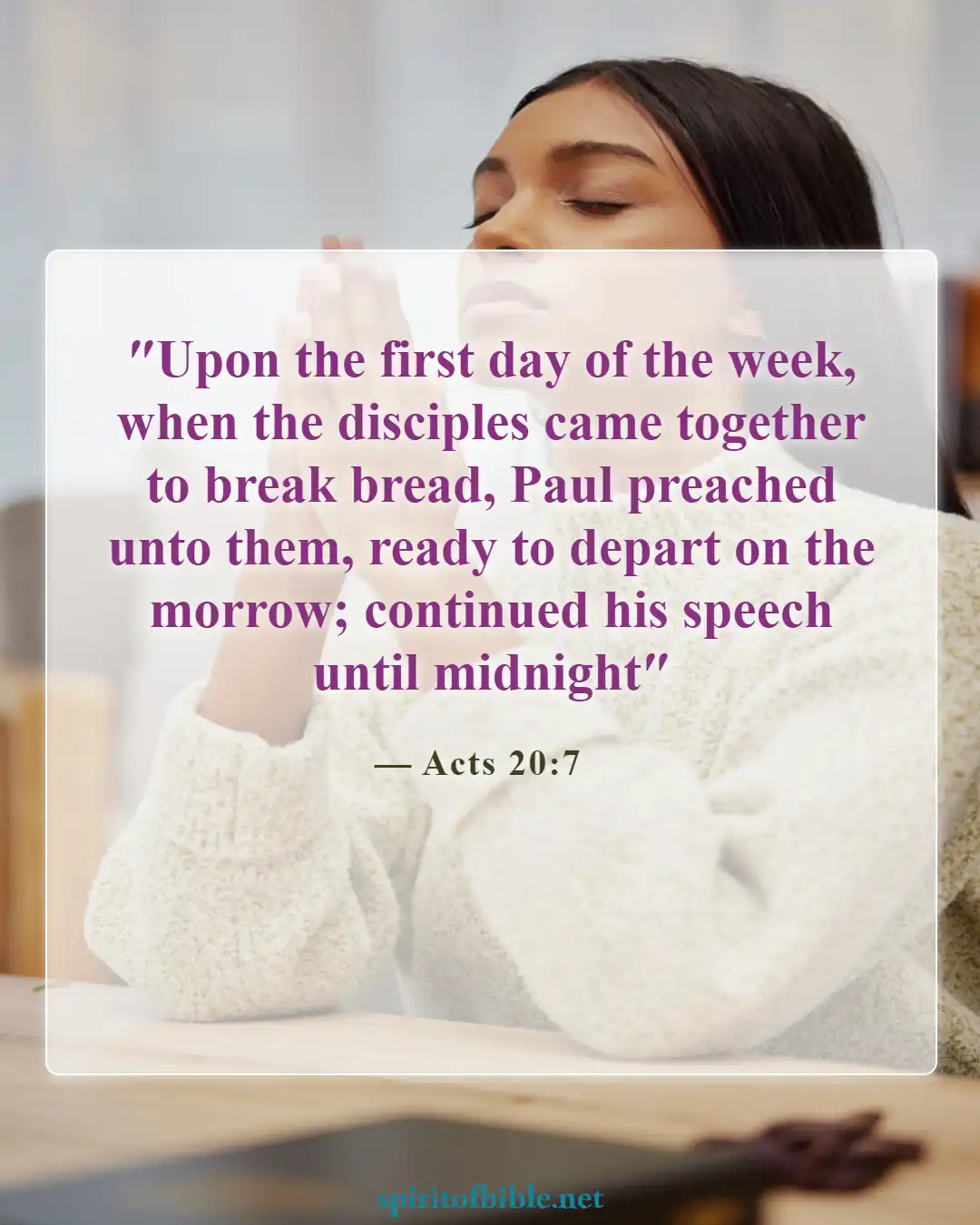 Bible Verses About Sabbath (Acts 20:7)