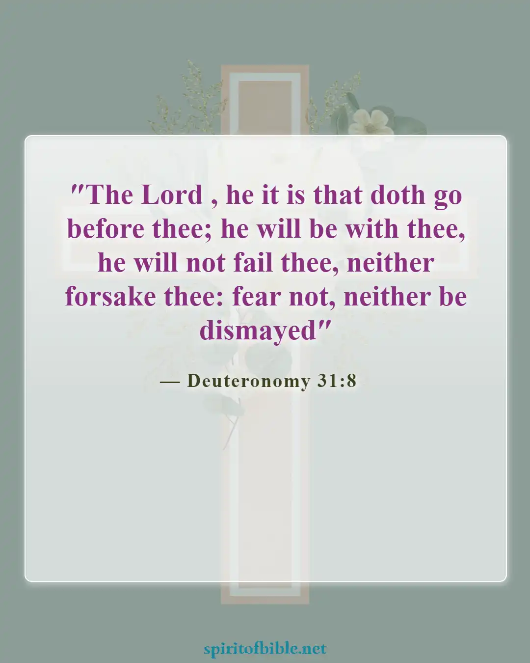 Bible Verses About Hope (Deuteronomy 31:8)