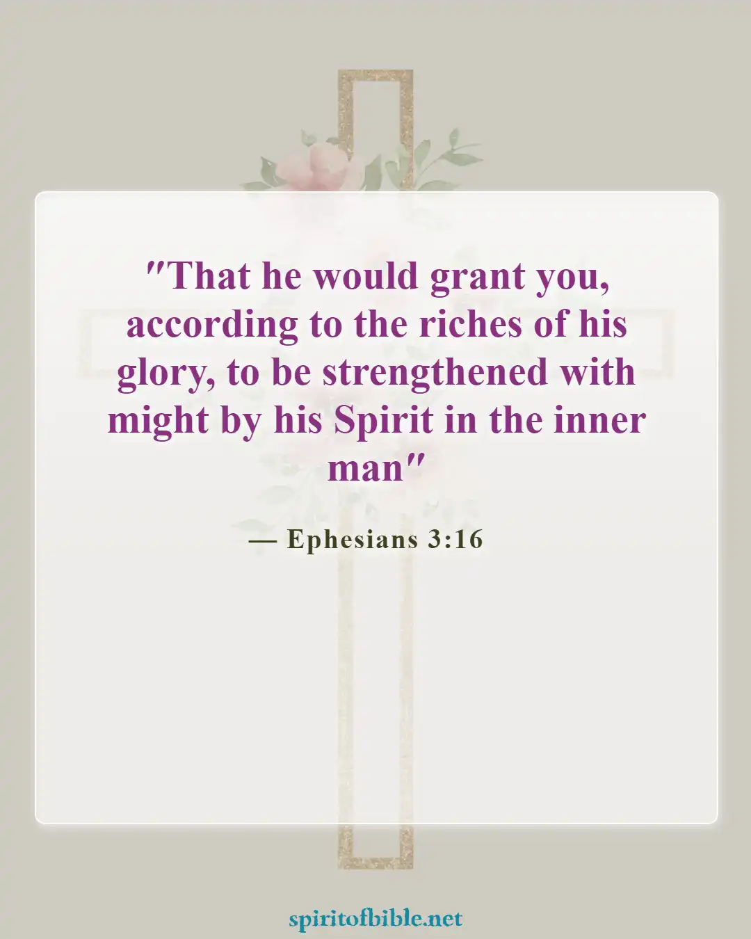 Bible Verses About Commitment To Ministry Living For God (Ephesians 3:16)