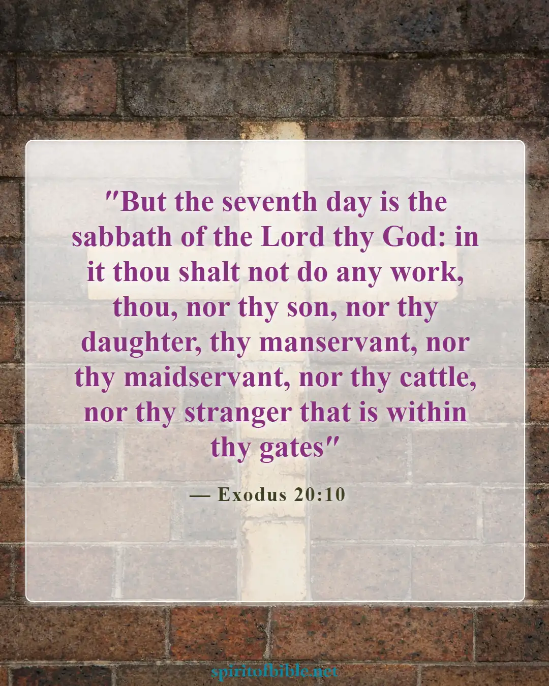 Bible Verses About Sabbath (Exodus 20:10)