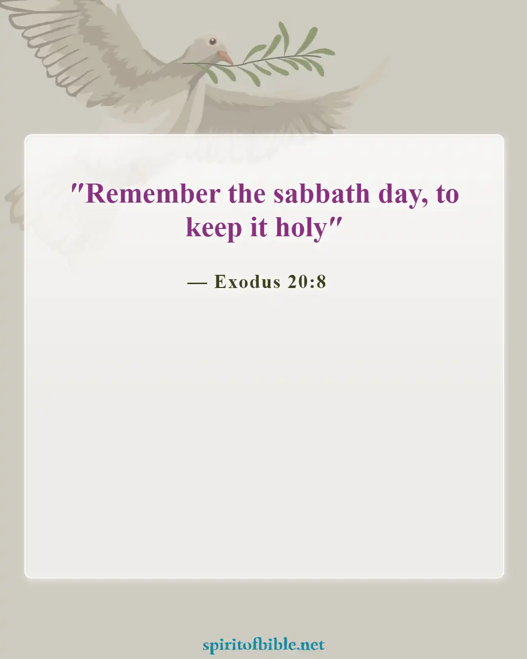 Bible Verses About Sabbath (Exodus 20:8)