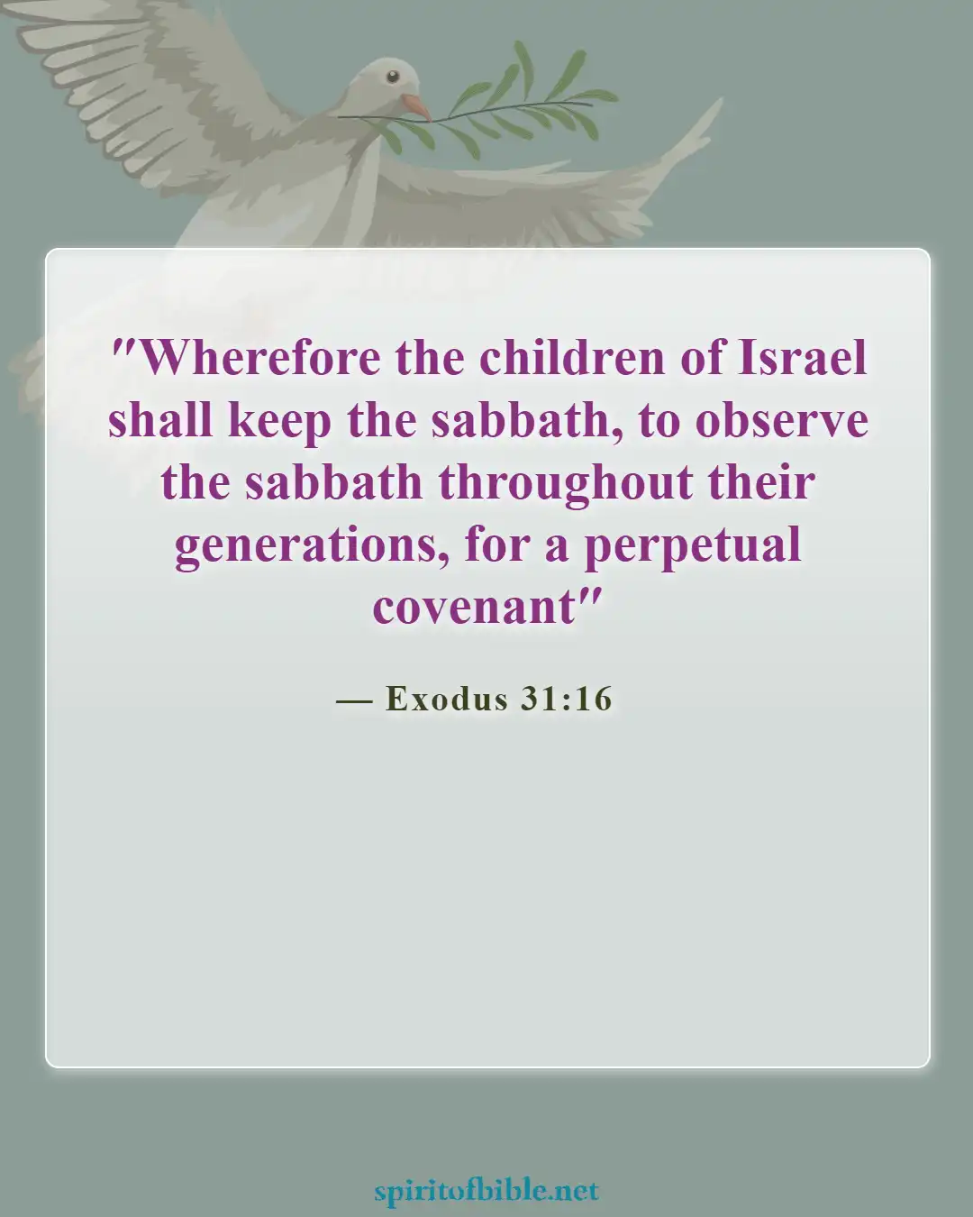 Bible Verses About Sabbath (Exodus 31:16)