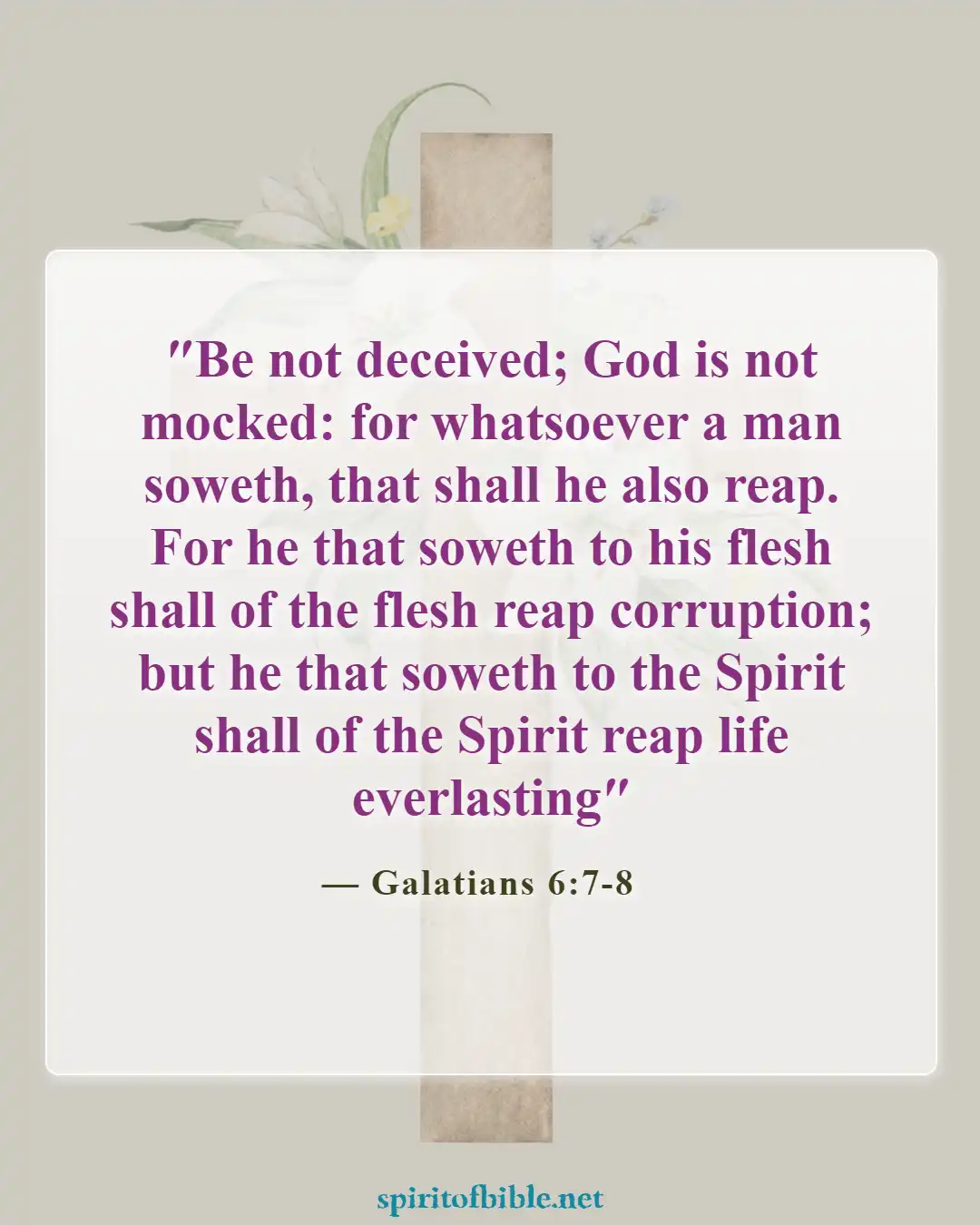 Bible Verses About Believing Lies (Galatians 6:7-8)