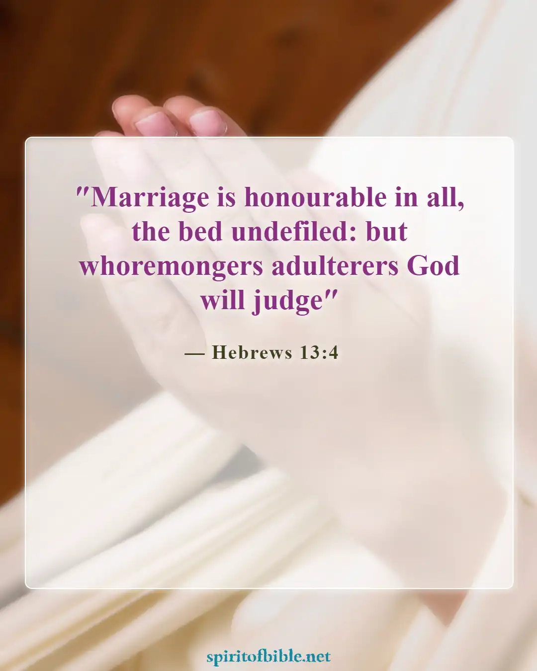 Bible Verses About Finding Your Soulmate (Hebrews 13:4)