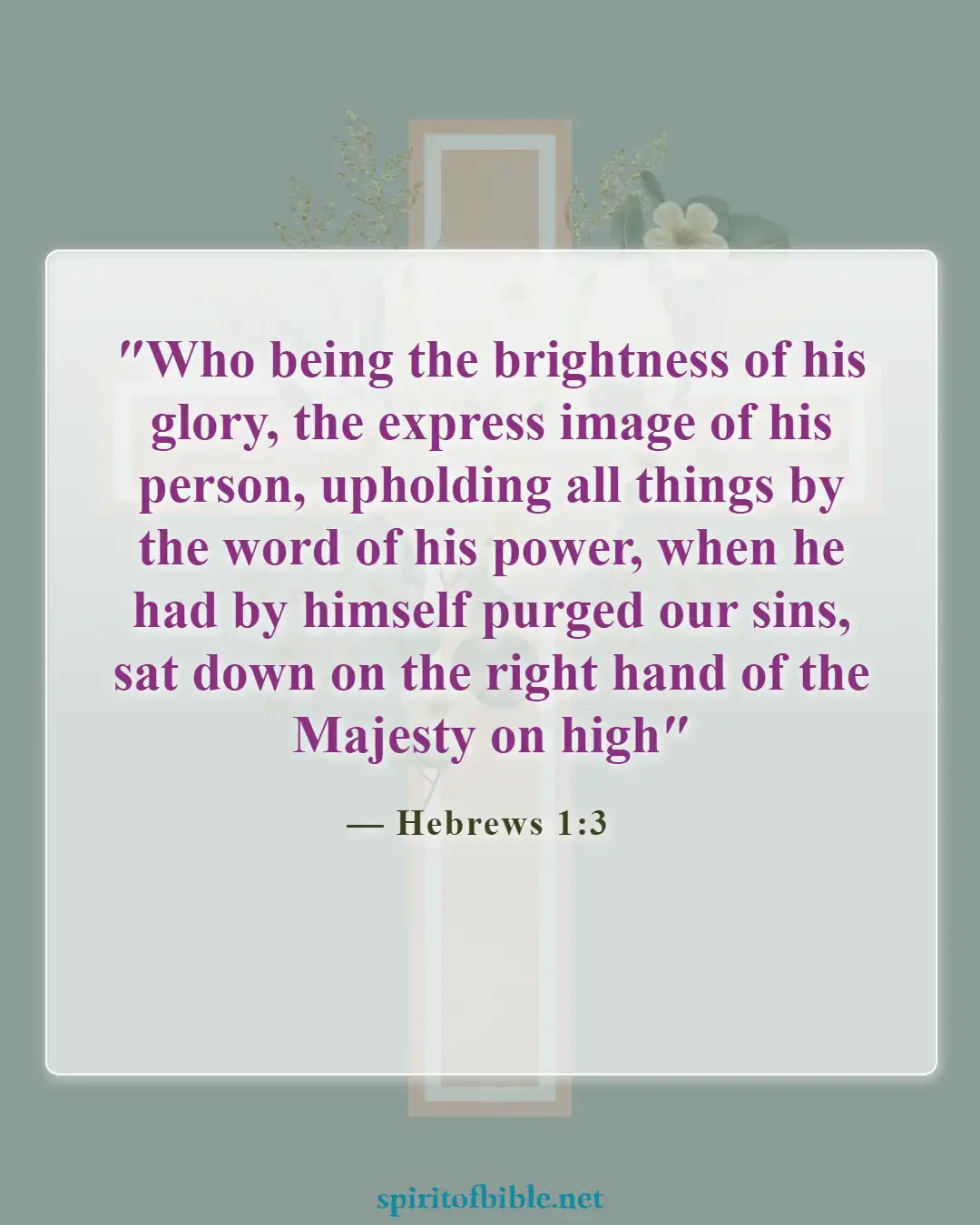 Bible Verses About God's Sovereignty (Hebrews 1:3)