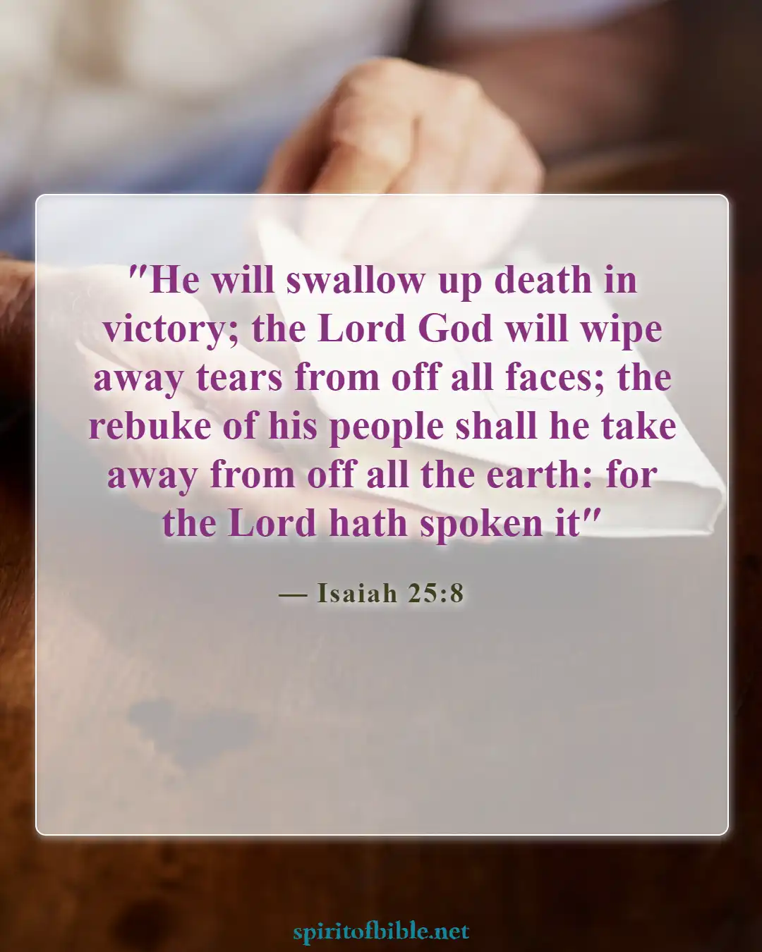 Bible Verses About Heaven and Eternal Life (Isaiah 25:8)