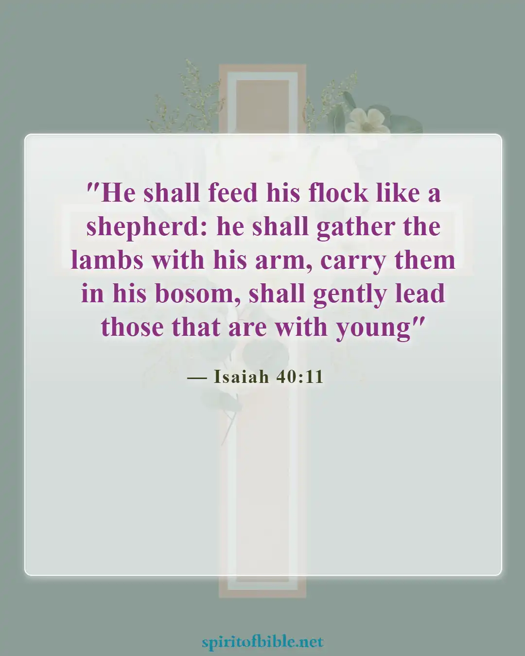 Bible Verses About Lost (Isaiah 40:11)