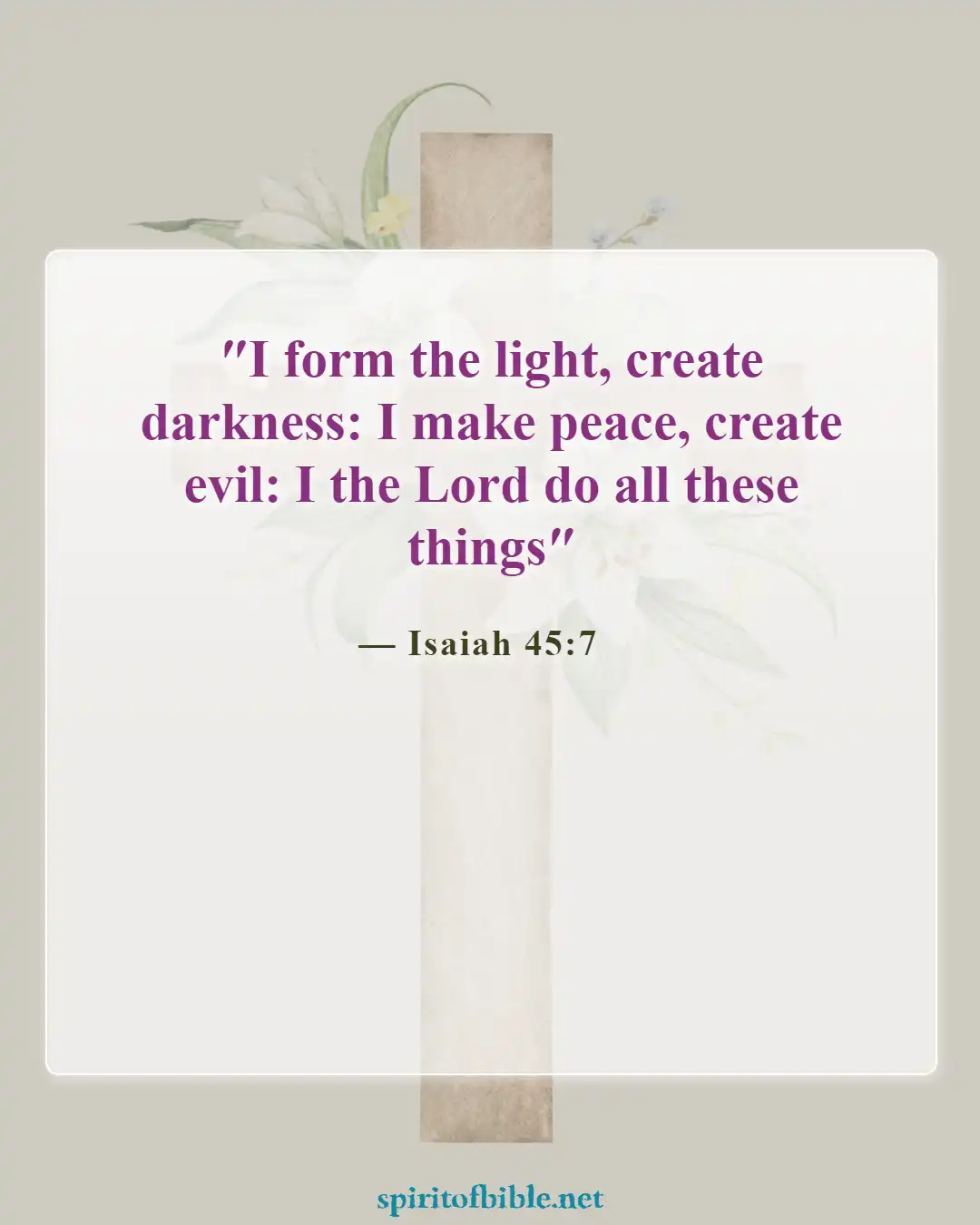 Bible Verses About God's Sovereignty (Isaiah 45:7)