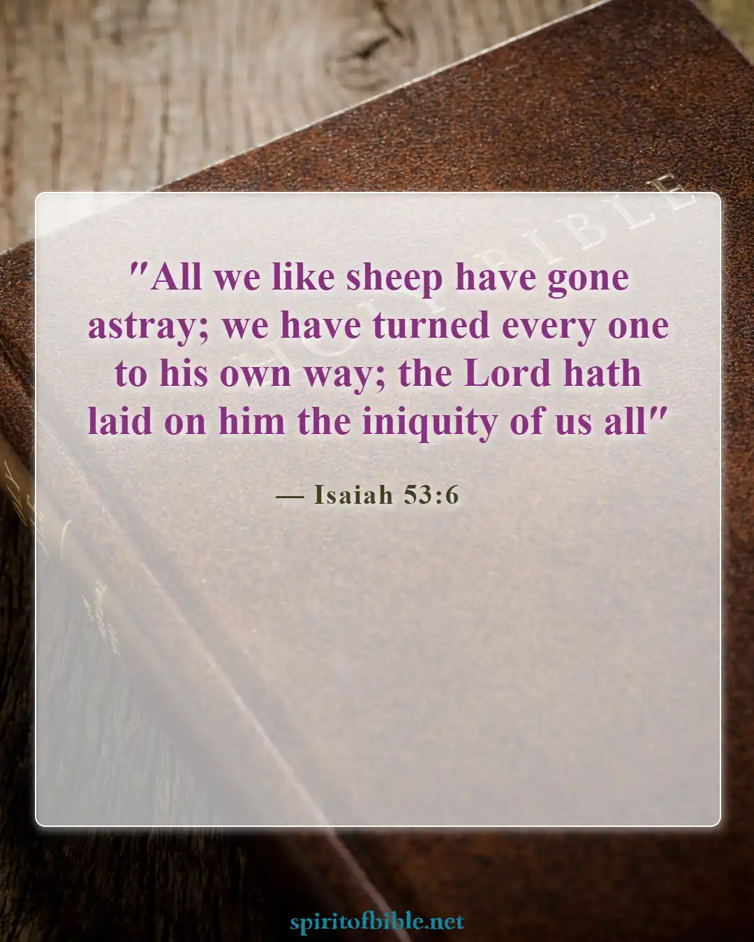 Bible Verses About Lost (Isaiah 53:6)