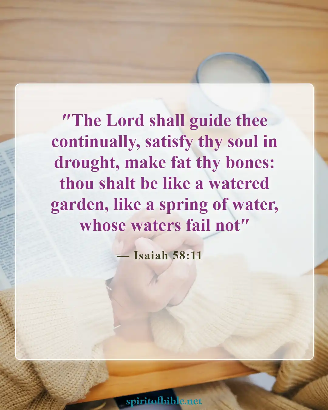 Bible Verses About Seeking God (Isaiah 58:11)