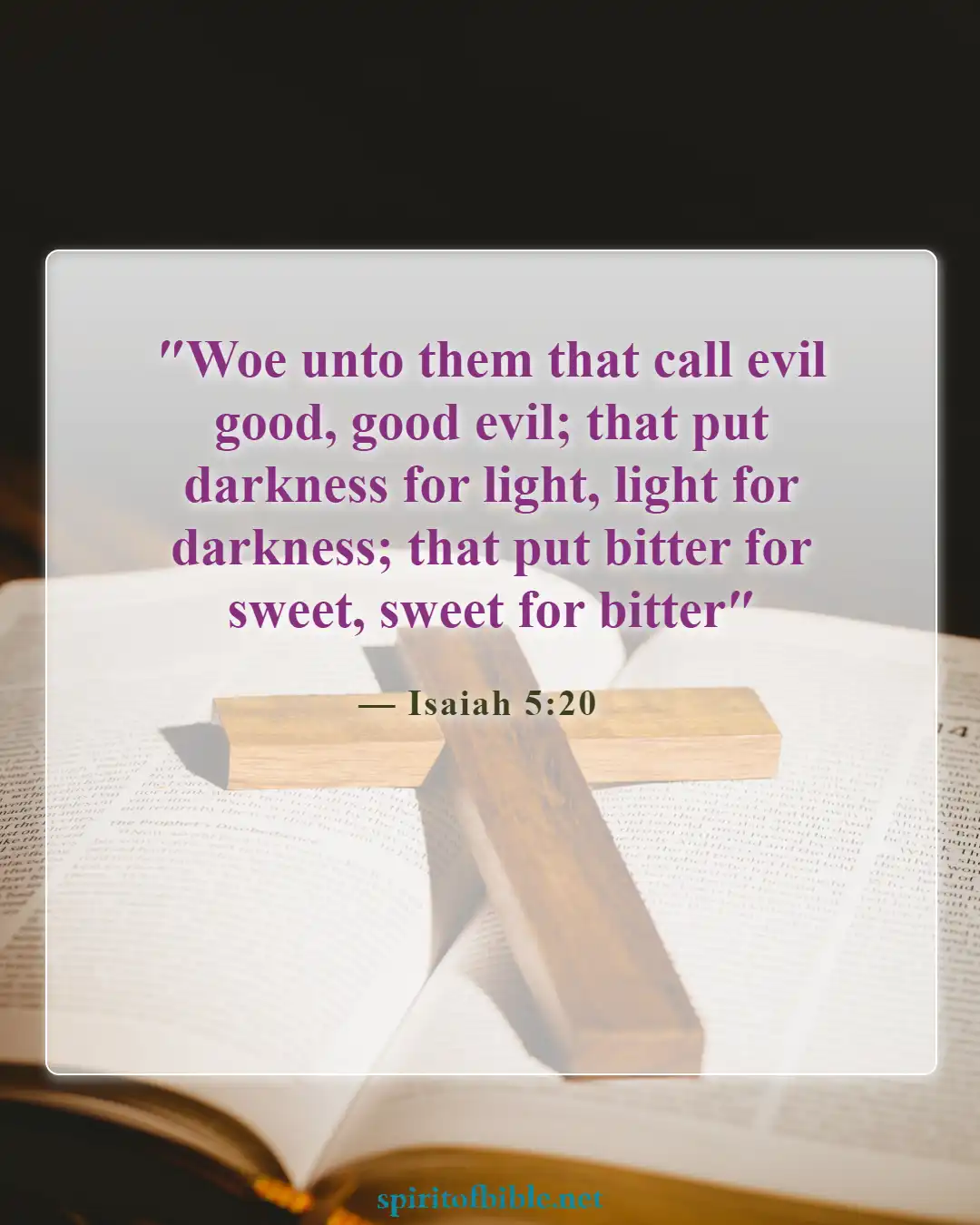 Bible Verses About Believing Lies (Isaiah 5:20)