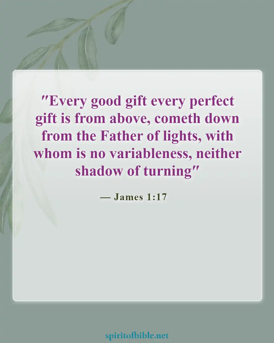 Bible Verses About Thankful For Blessings (James 1:17)