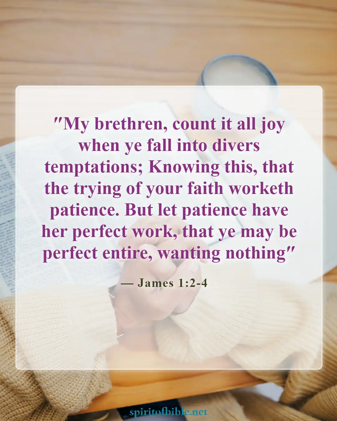 Bible Verses About God's Sovereignty (James 1:2-4)