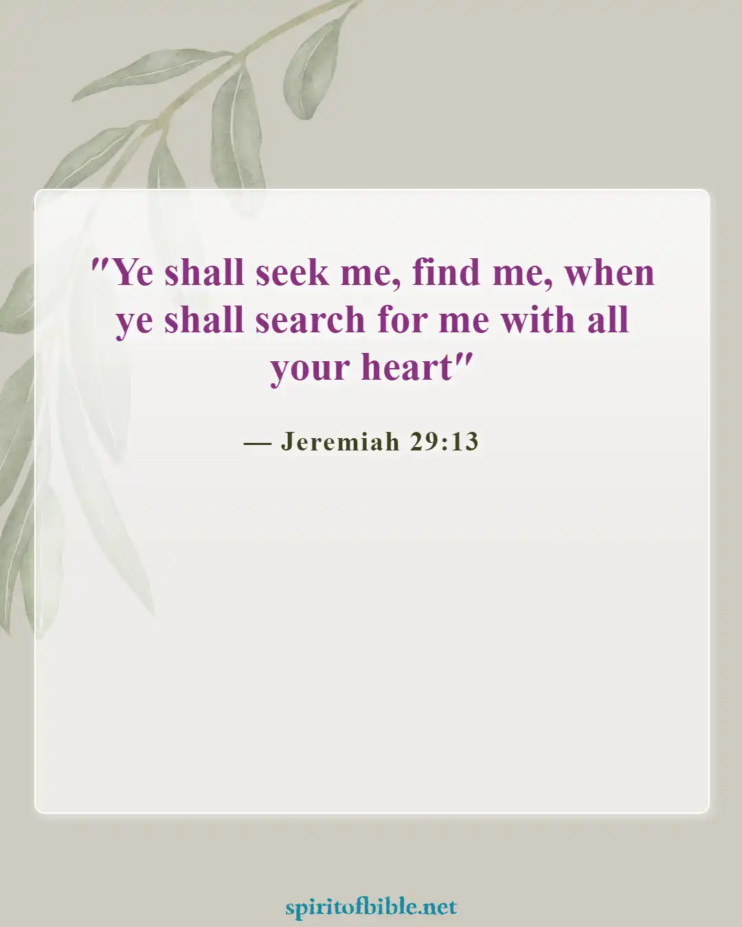 Bible Verses About Lost (Jeremiah 29:13)