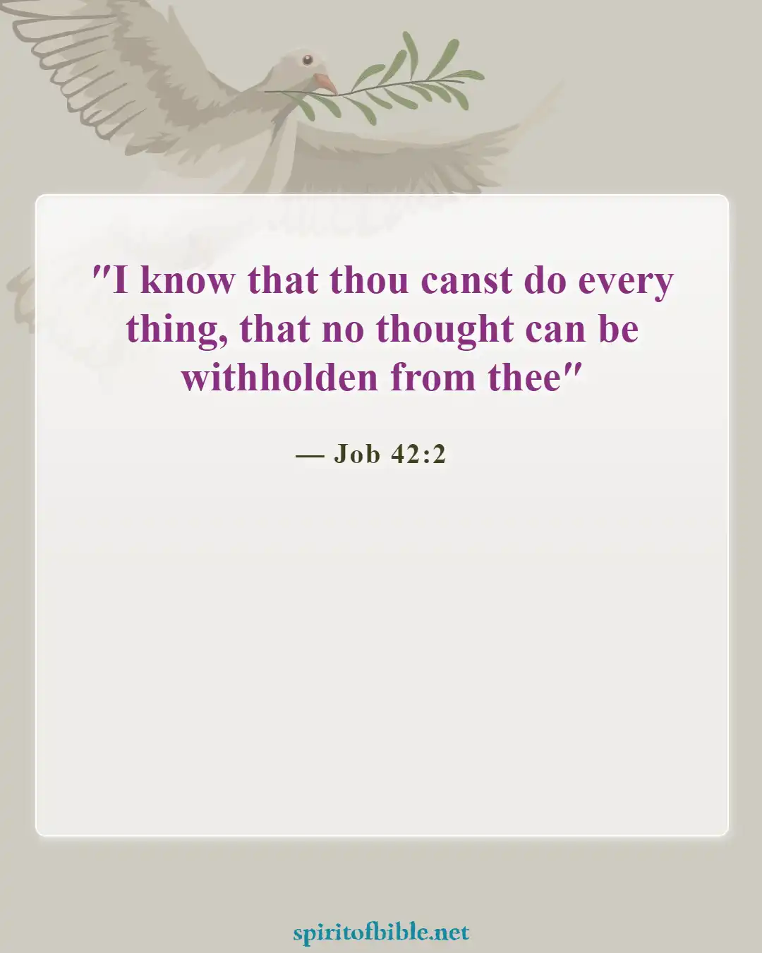 Bible Verses About God's Sovereignty (Job 42:2)