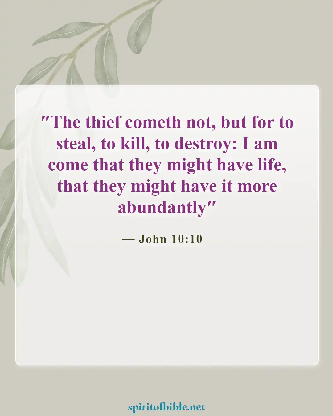 Bible Verses About Believing Lies (John 10:10)