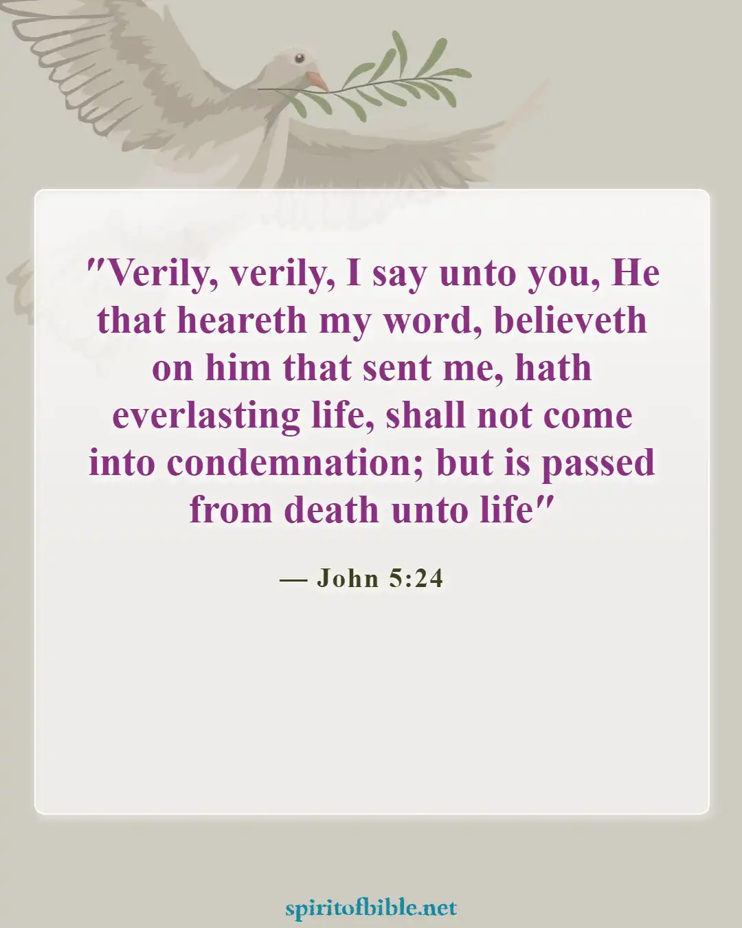 Bible Verses About Everlasting Life (John 5:24)