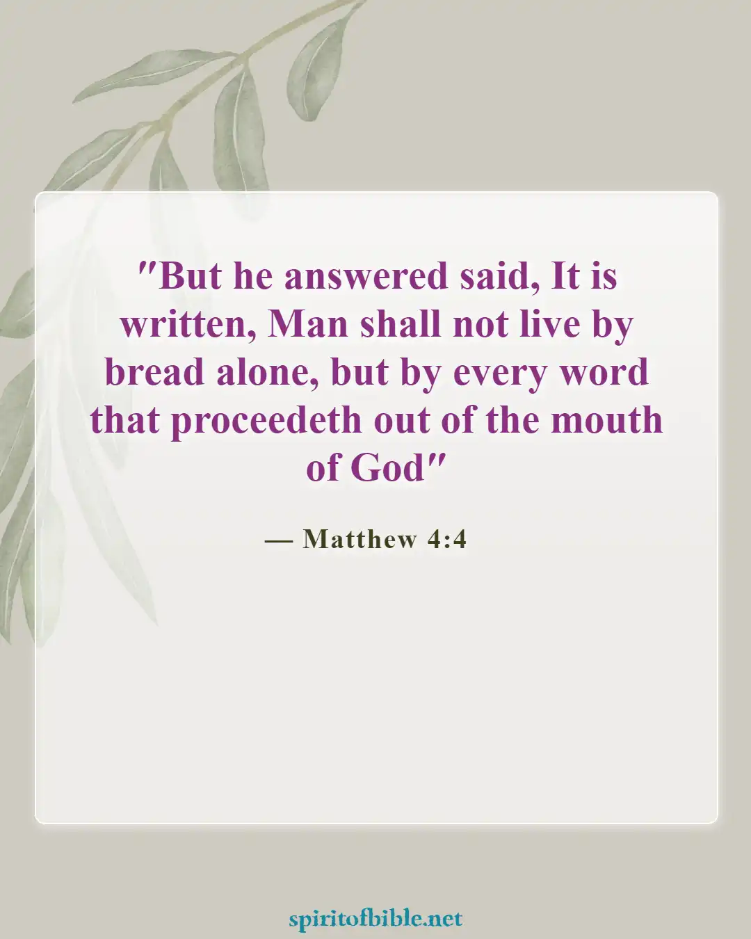 Bible Verses About Your Soul (Matthew 4:4)