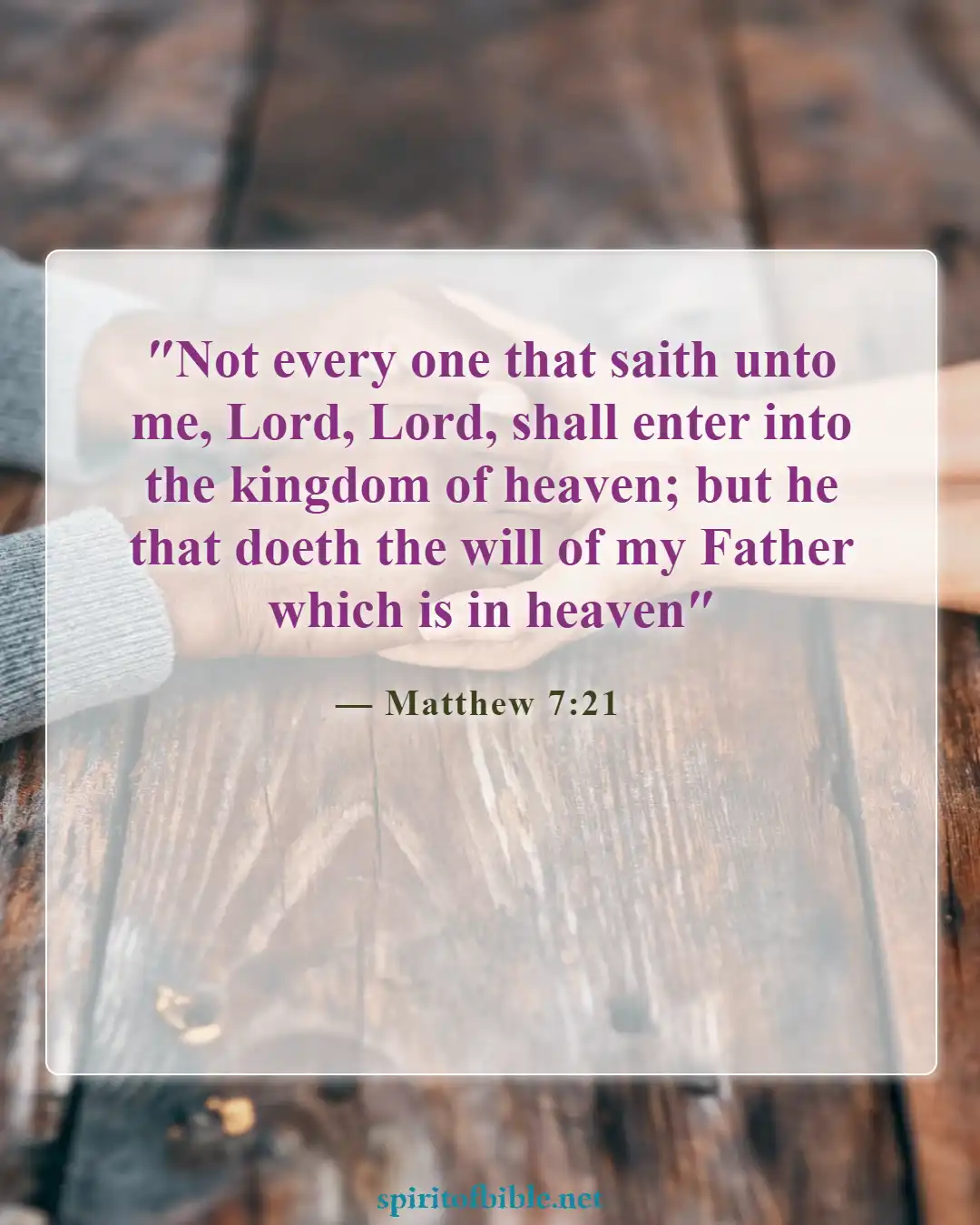 Bible Verses About Heaven and Eternal Life (Matthew 7:21)