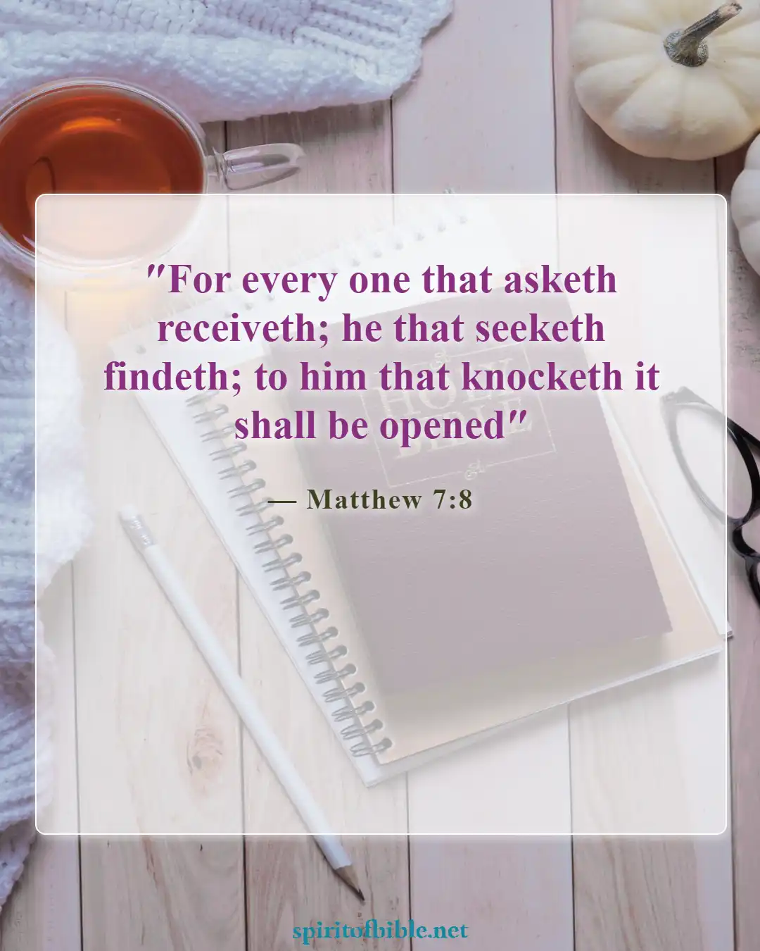 Bible Verses About Seeking God (Matthew 7:8)