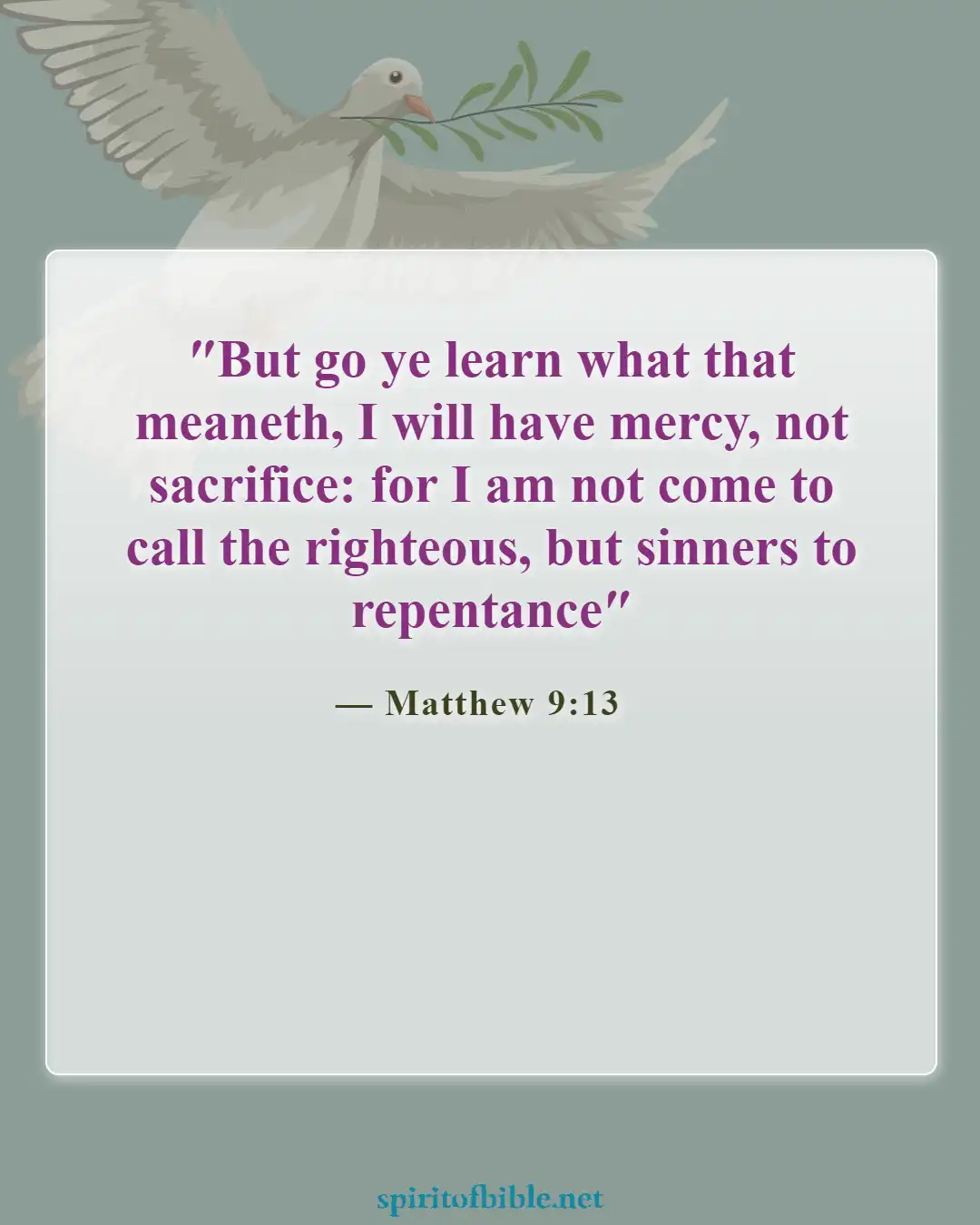 Bible Verses About Lost (Matthew 9:13)