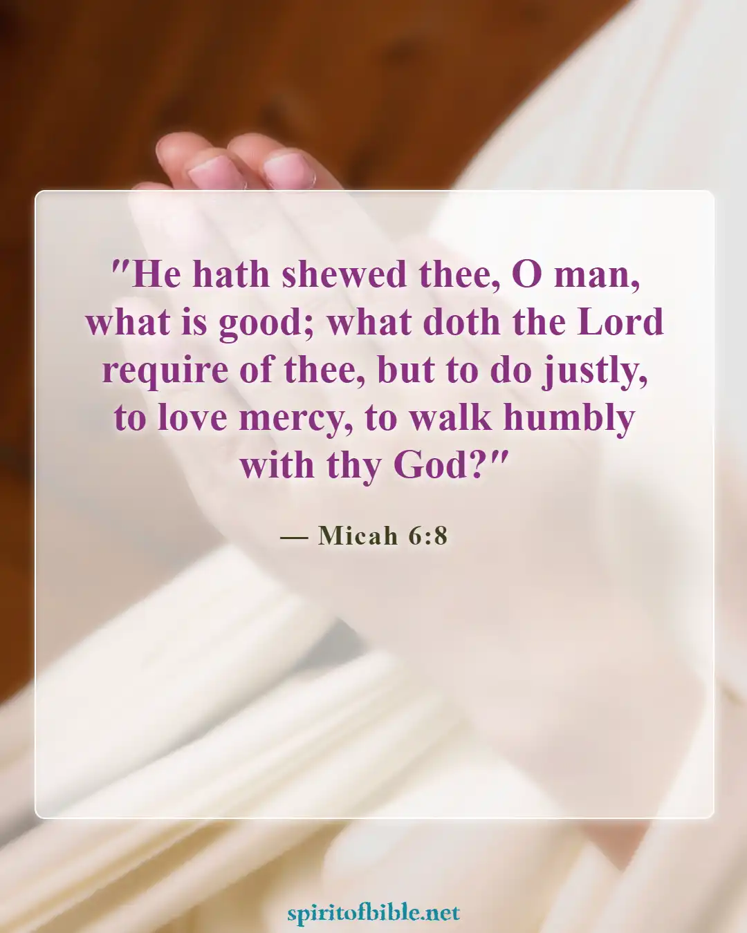Bible Verses About Humbleness (Micah 6:8)