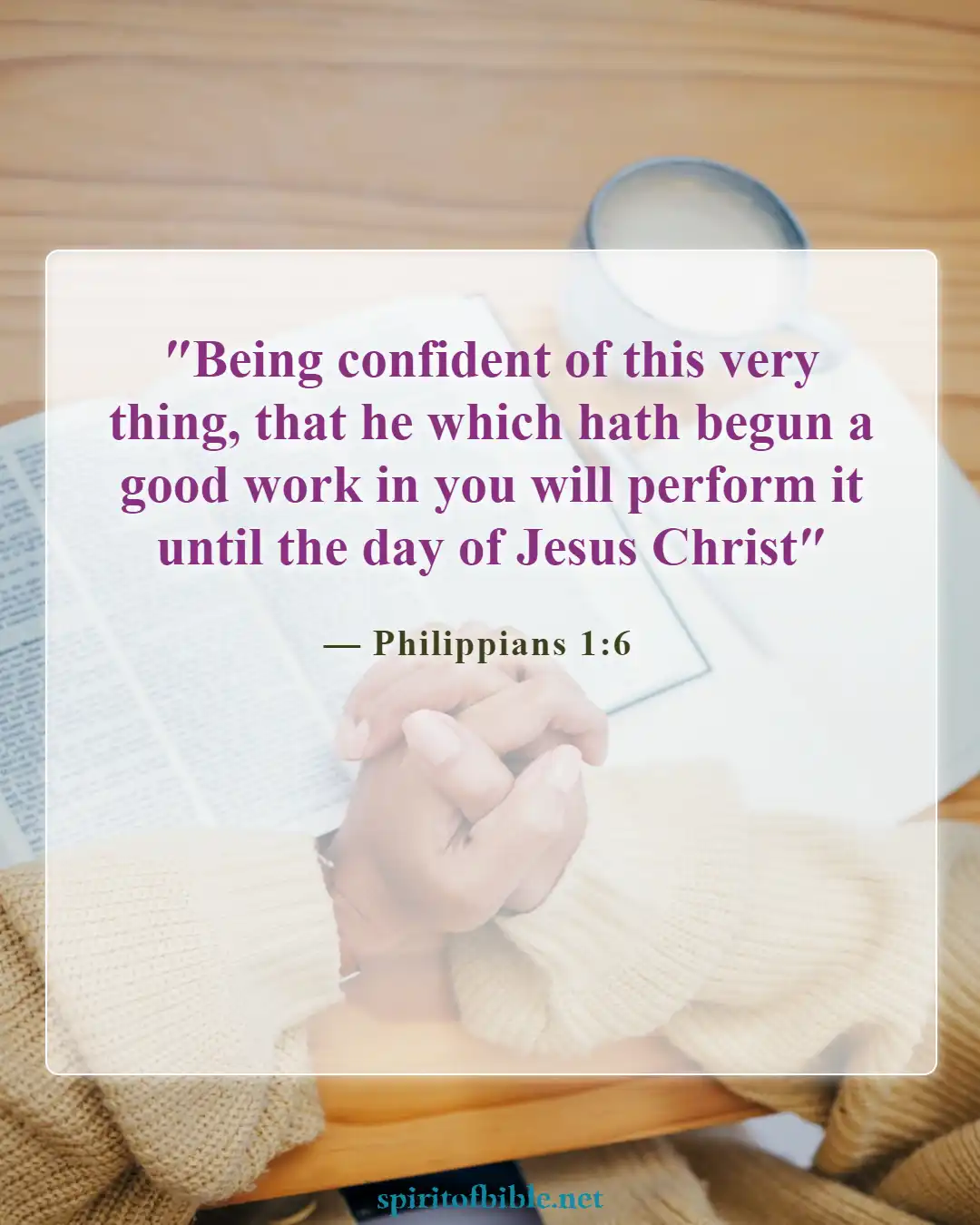 Bible Verses About Commitment To Ministry Living For God (Philippians 1:6)