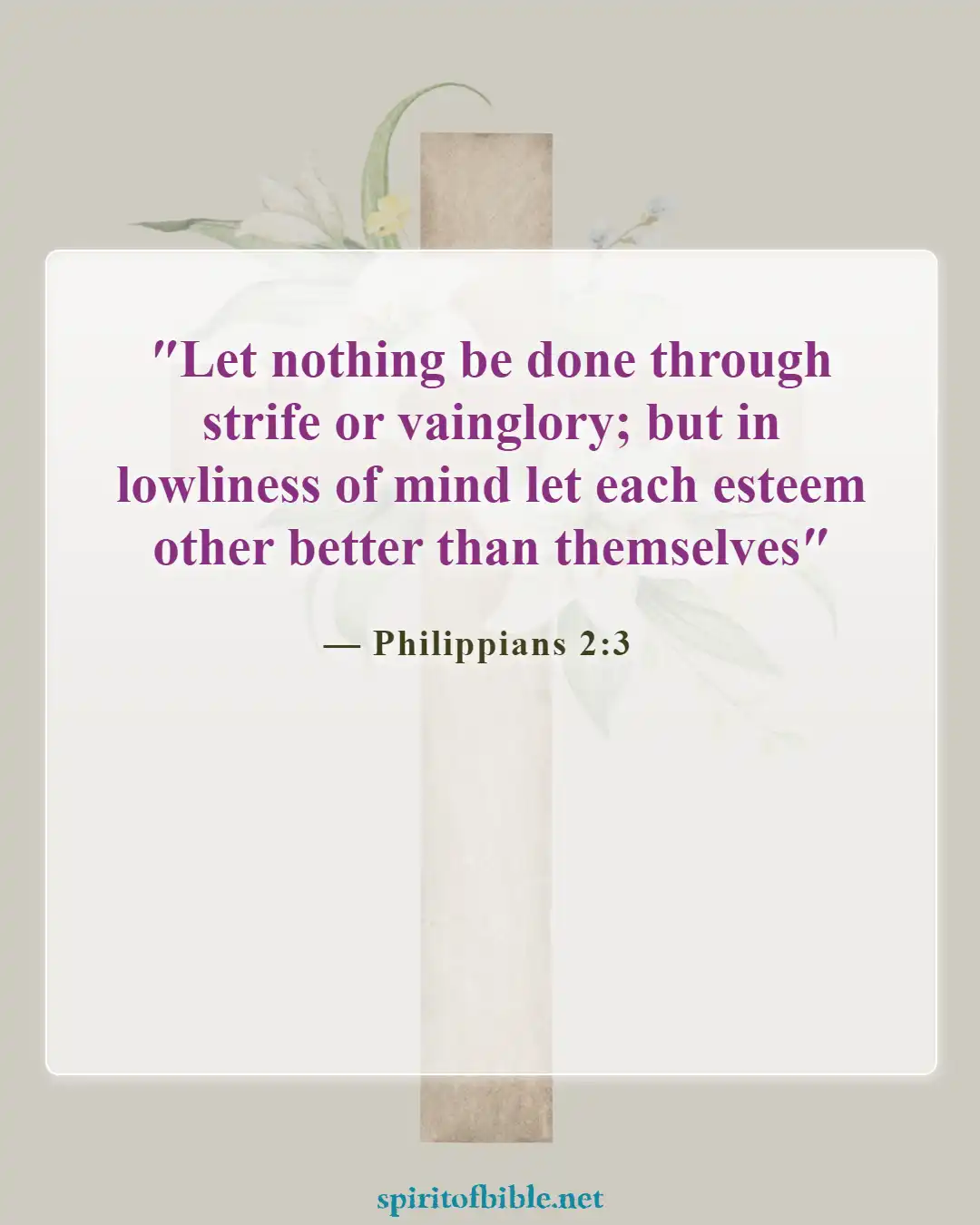 Bible Verses About Humbleness (Philippians 2:3)