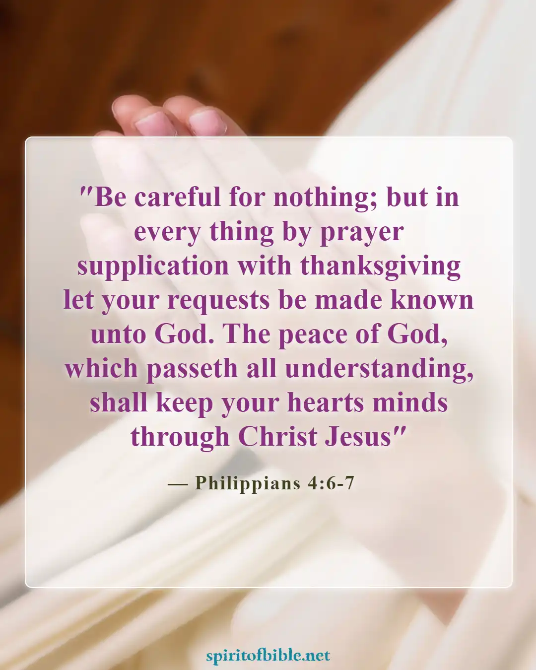 Bible Verses About Commitment To Ministry Living For God (Philippians 4:6-7)