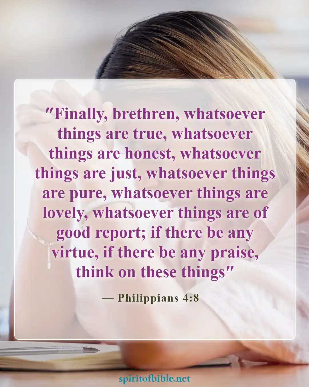 Bible Verses About Believing Lies (Philippians 4:8)