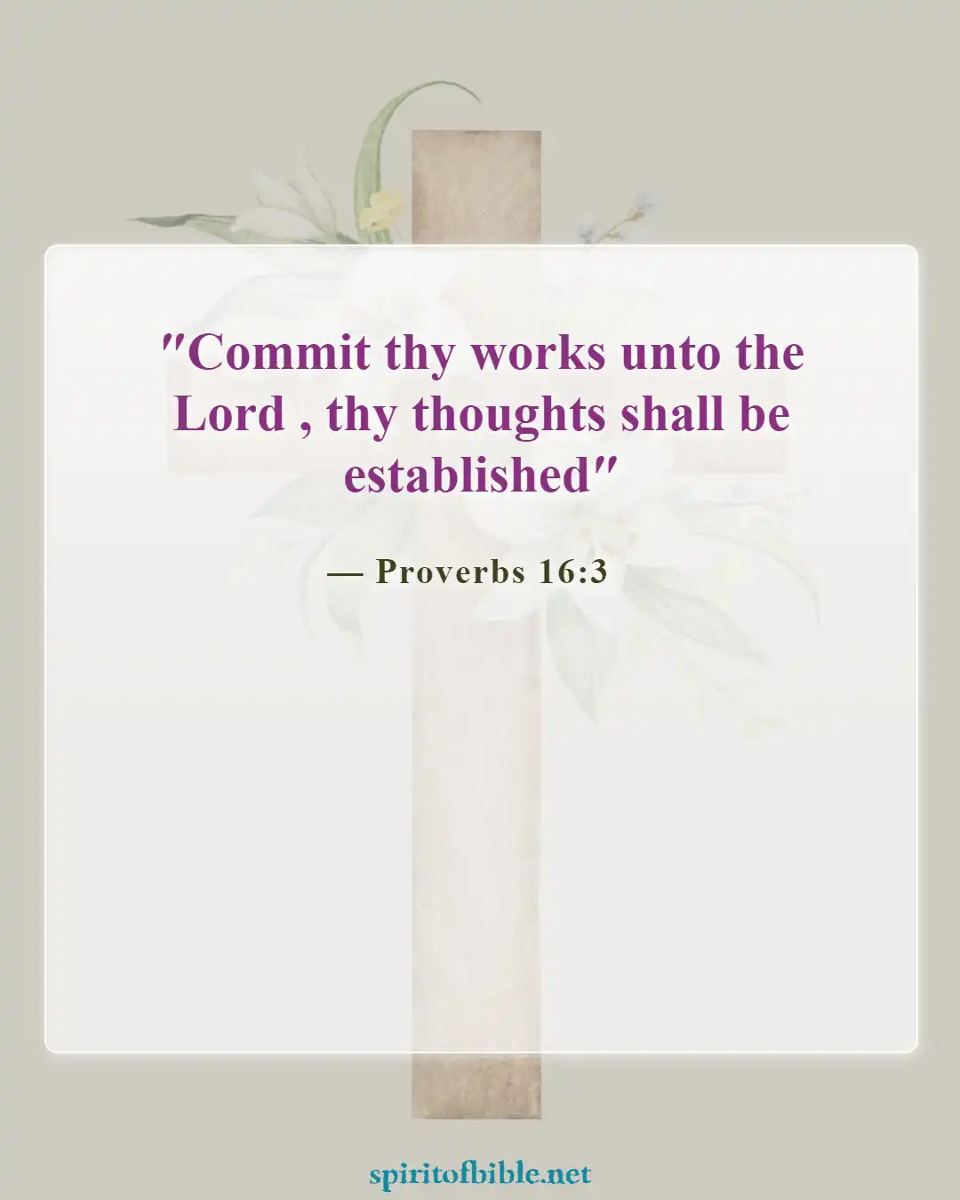 Bible Verses About Commitment To Ministry Living For God (Proverbs 16:3)