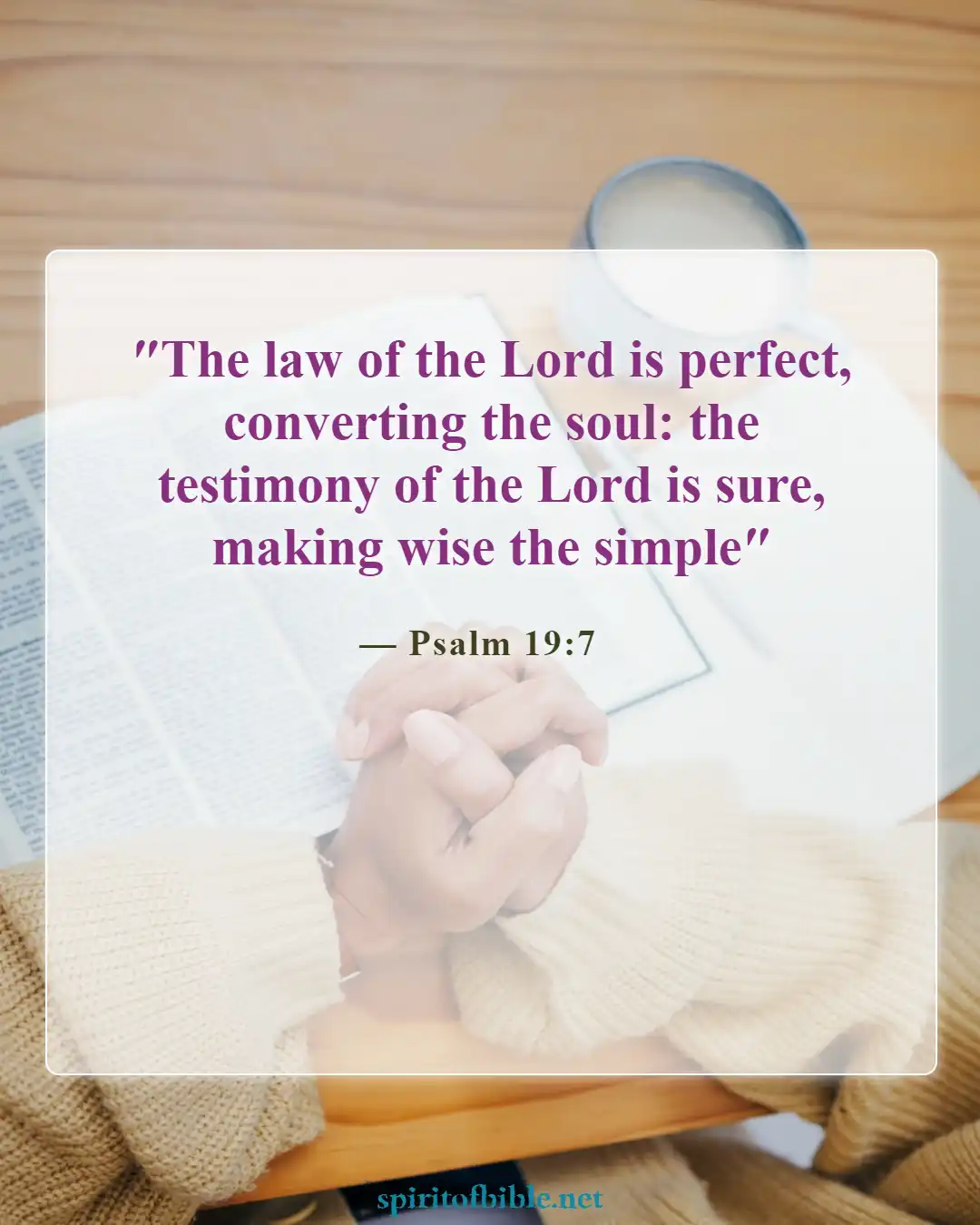 Bible Verses About Your Soul (Psalm 19:7)