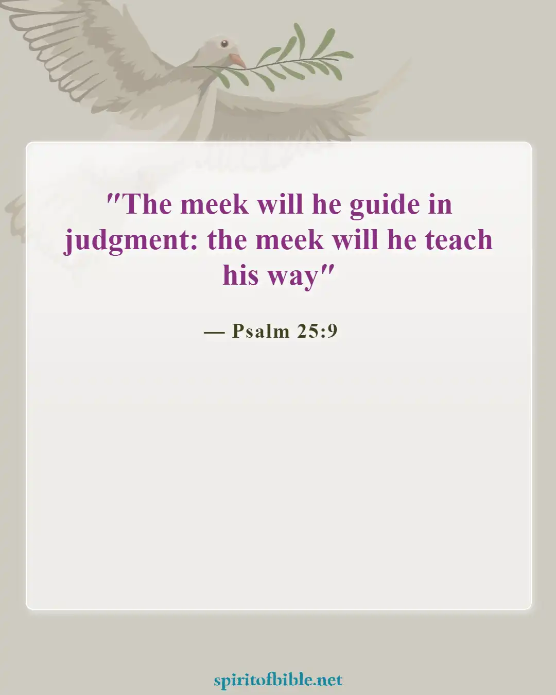 Bible Verses About Humbleness (Psalm 25:9)