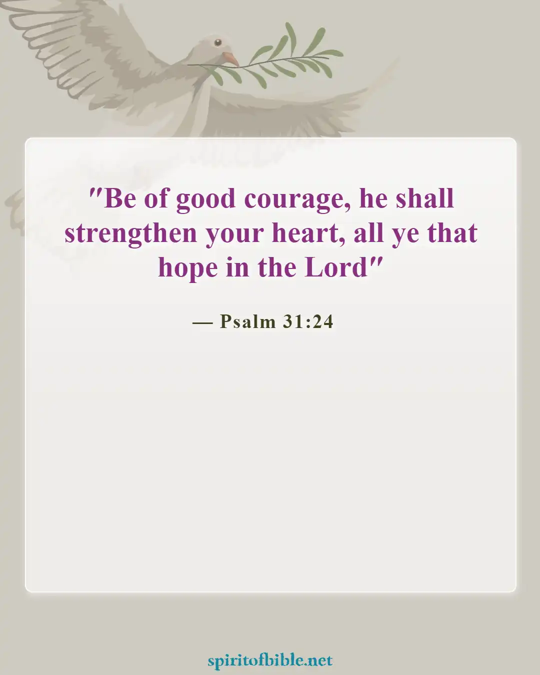 Bible Verses About Hope (Psalm 31:24)