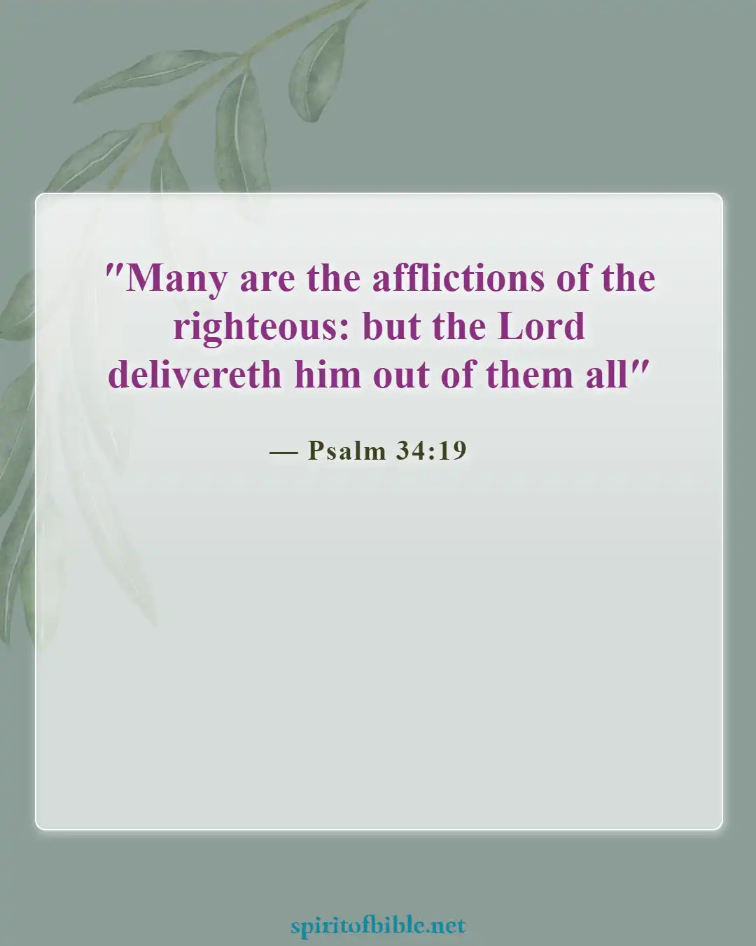 Bible Verses About God's Sovereignty (Psalm 34:19)