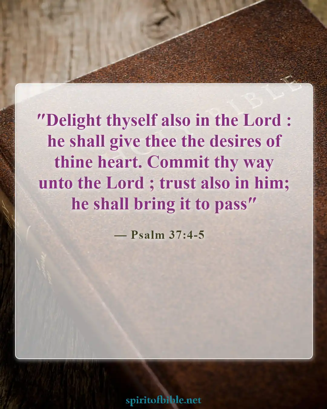 Bible Verses About Living For God (Psalm 37:4-5)