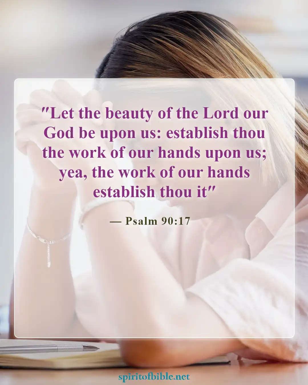 Bible Verses About Commitment To Ministry Living For God (Psalm 90:17)