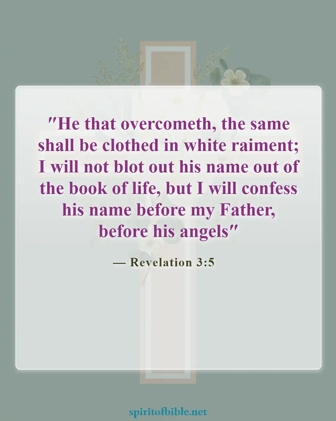 Bible Verses About Heaven and Eternal Life (Revelation 3:5)