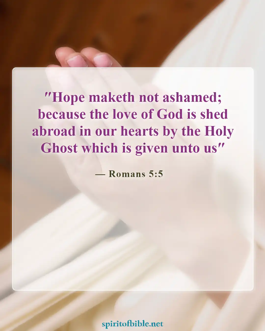 Bible Verses About Hope (Romans 5:5)