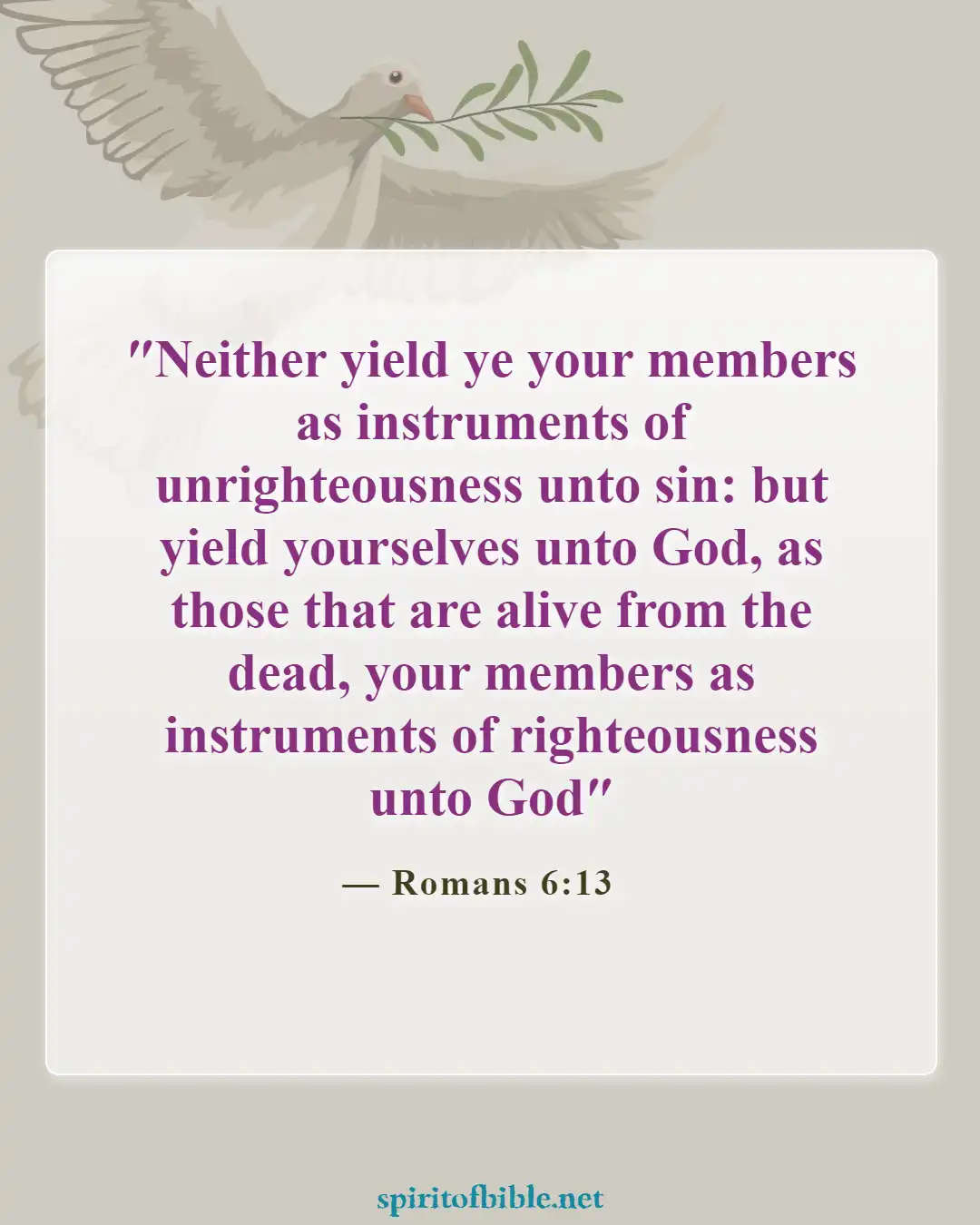 Bible Verses About Living For God (Romans 6:13)