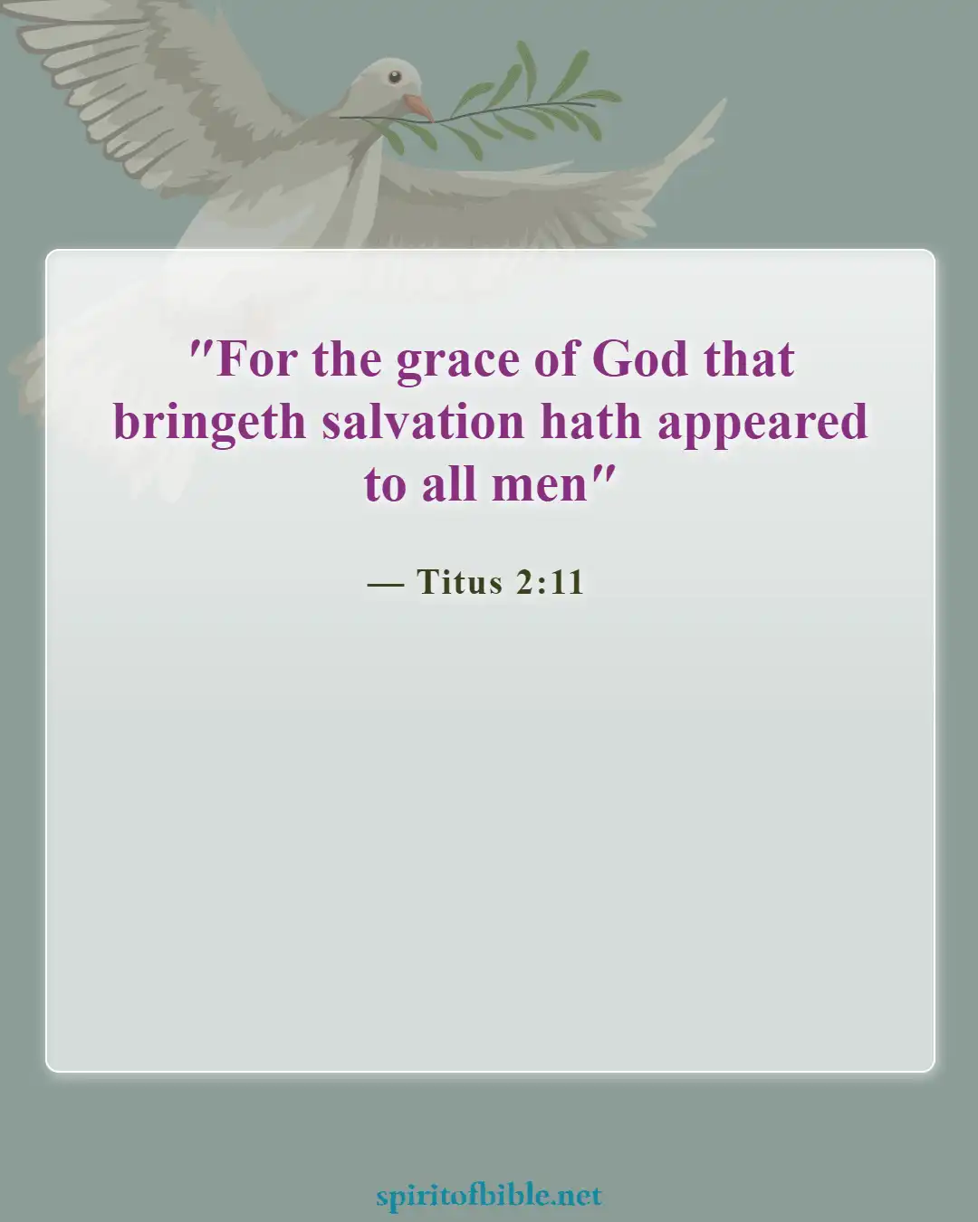 Bible Verses About Salvation And Good Works (Titus 2:11)
