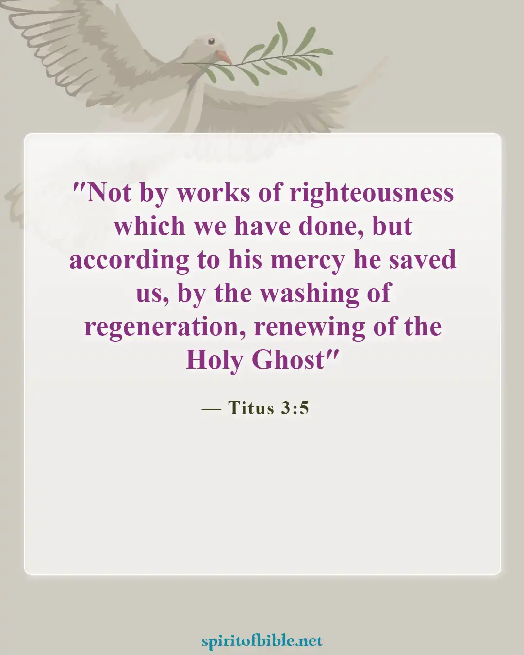 Bible Verses About Salvation And Good Works (Titus 3:5)